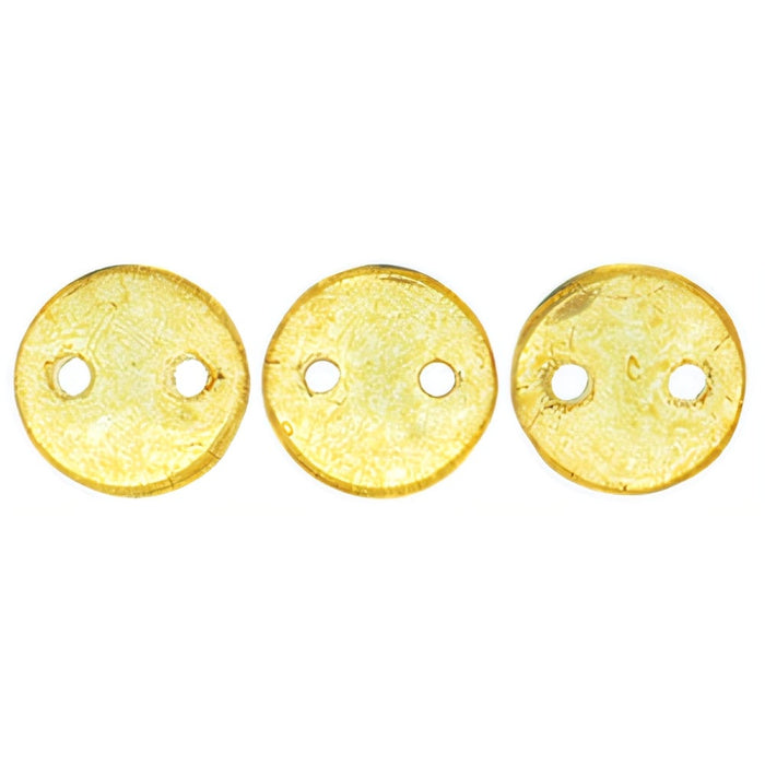 Czech CzechMates Lentil 6mm ColorTrends: Transparent Spicy Mustard (50pcs)