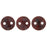 Czech CzechMates Lentil 6mm Opaque Red - Black Picasso (50pcs)