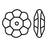 PRESTIGE Crystal, #3700 Margarita Flower Bead 6mm, Majestic Green (1 Piece)