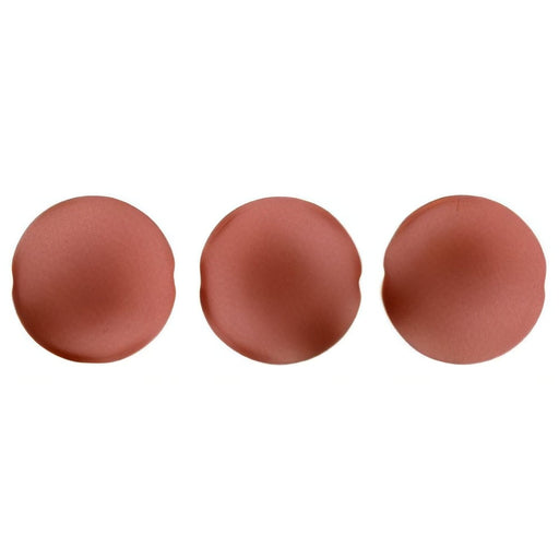 Czech Cushion Round 14mm ColorTrends: Satin Metallic Sangria