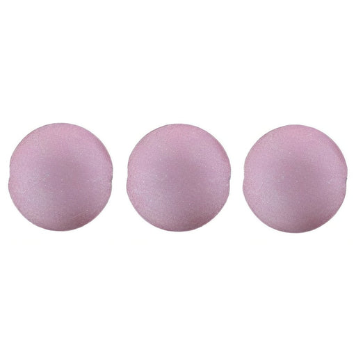 Czech Cushion Round 14mm ColorTrends: Satin Metallic Rouge
