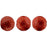 Czech Cushion Round 14mm ColorTrends: Saturated Metallic Aurora Red