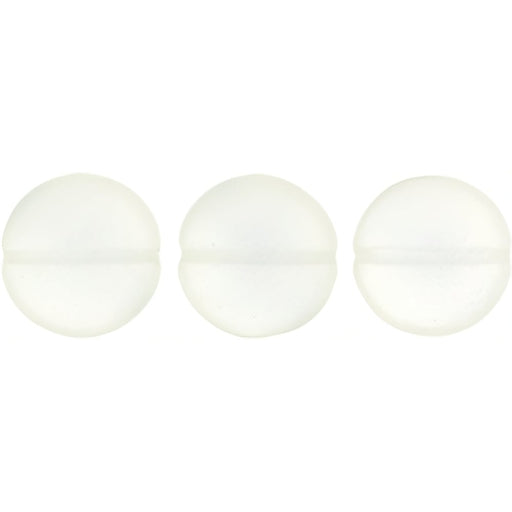 Czech Cushion Round 14mm Sueded Gold Crystal