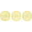 Czech Cushion Round 14mm Sueded Gold Lamé