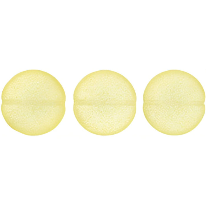 Czech Cushion Round 14mm Sueded Gold Lamé