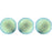 Czech Cushion Round 14mm Polychrome - Blue Aqua