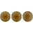 Czech Cushion Round 14mm Sueded Gold Smoky Topaz