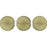 Czech Cushion Round 14mm Sueded Gold Black Diamond