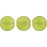 Czech Cushion Round 14mm Sueded Gold Olivine