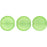 Czech Cushion Round 14mm Sueded Gold Peridot