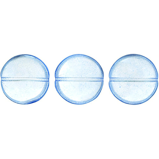Czech Cushion Round 14mm ColorTrends: Transparent Airy Blue