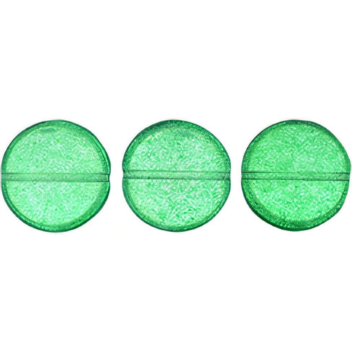 Czech Cushion Round 14mm ColorTrends: Transparent Lush Meadow