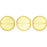 Czech Cushion Round 14mm ColorTrends: Transparent Spicy Mustard