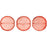 Czech Cushion Round 14mm ColorTrends: Transparent Aurora Red