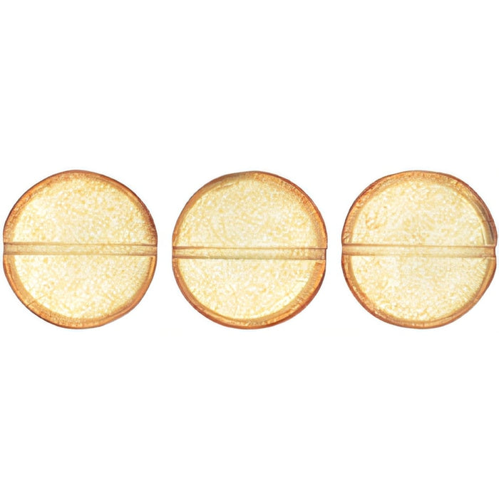 Czech Cushion Round 14mm ColorTrends: Transparent Potter's Clay
