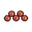 Czech Top Hole Round 6mm ColorTrends: Saturated Metallic Valiant Poppy (25pcs)