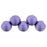 Czech Top Hole Round 6mm ColorTrends: Satin Metallic Orchid (25pcs)