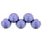 Czech Top Hole Round 6mm ColorTrends: Satin Metallic Lavender (25pcs)