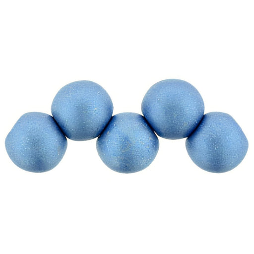Czech Top Hole Round 6mm ColorTrends: Satin Metallic Azure (25pcs)