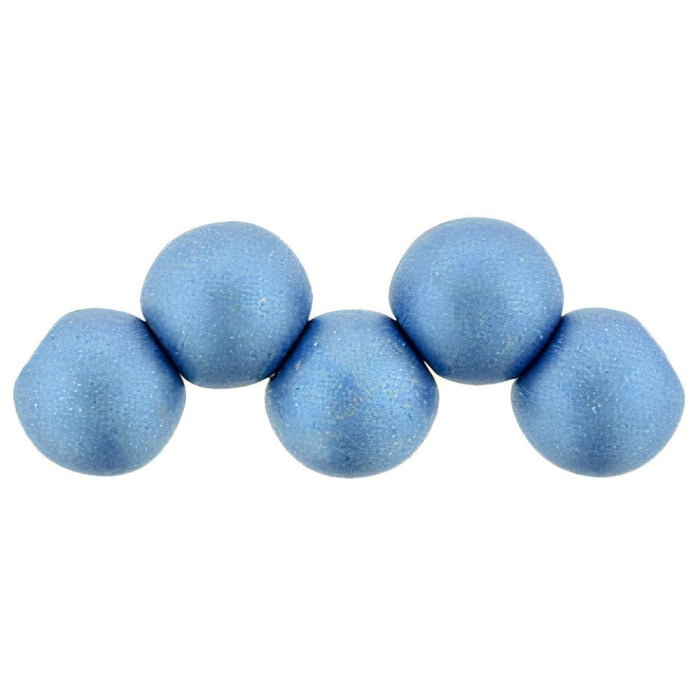 Czech Top Hole Round 6mm ColorTrends: Satin Metallic Azure (25pcs)