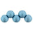 Czech Top Hole Round 6mm ColorTrends: Satin Metallic Arctic Blue (25pcs)