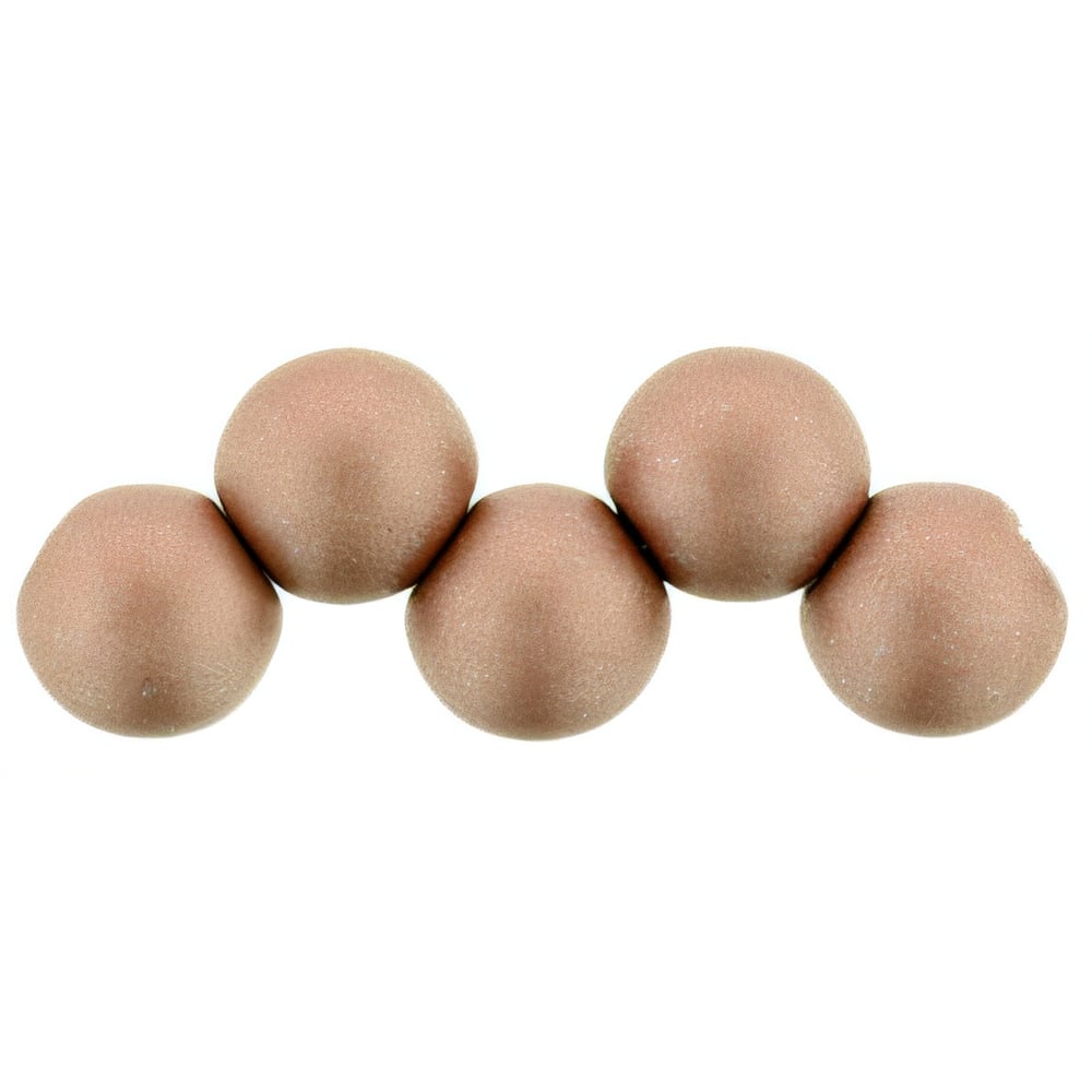 Czech Top Hole Round 6mm ColorTrends: Satin Metallic Terra Cotta (25pcs)
