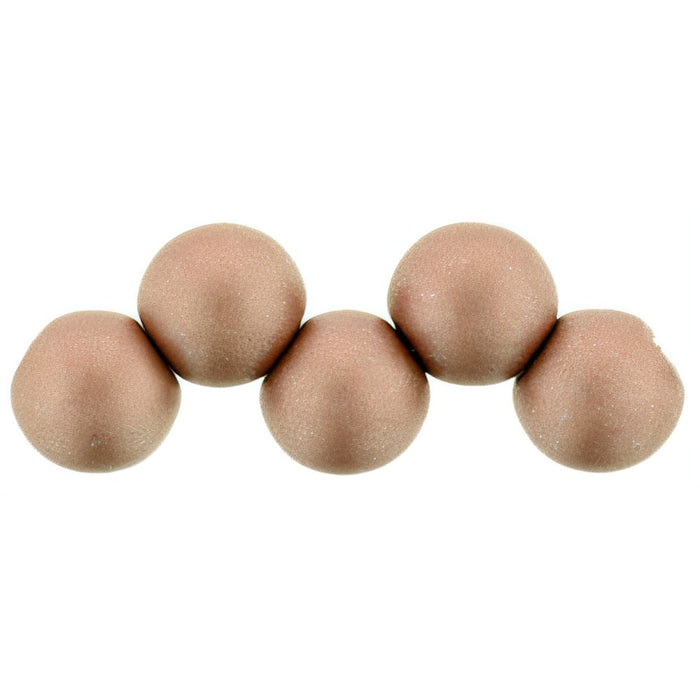 Czech Top Hole Round 6mm ColorTrends: Satin Metallic Terra Cotta (25pcs)