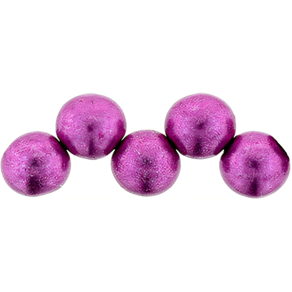 Czech Top Hole Round 6mm ColorTrends: Saturated Metallic Pink Yarrow (25pcs)
