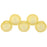 Czech Top Hole Round 6mm Sueded Gold Lamé (25pcs)