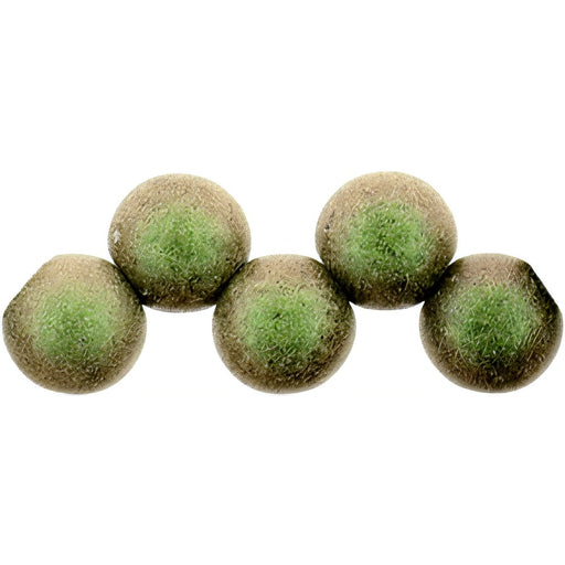 Czech Top Hole Round 6mm Metallic Suede - Olive Mauve (25pcs)