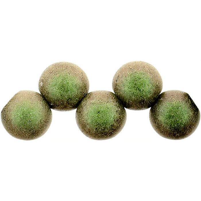 Czech Top Hole Round 6mm Metallic Suede - Olive Mauve (25pcs)