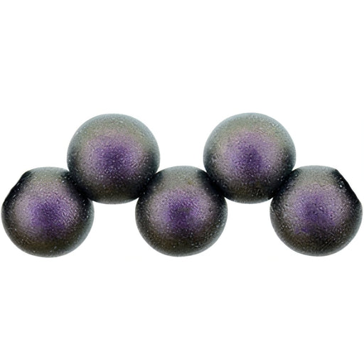 Czech Top Hole Round 6mm Polychrome - Orchid Aqua (25pcs)