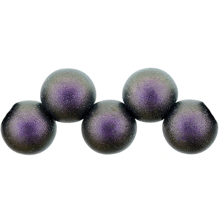 Czech Top Hole Round 6mm Polychrome - Orchid Aqua (25pcs)