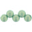 Czech Top Hole Round 6mm Sueded Gold Turquoise (25pcs)