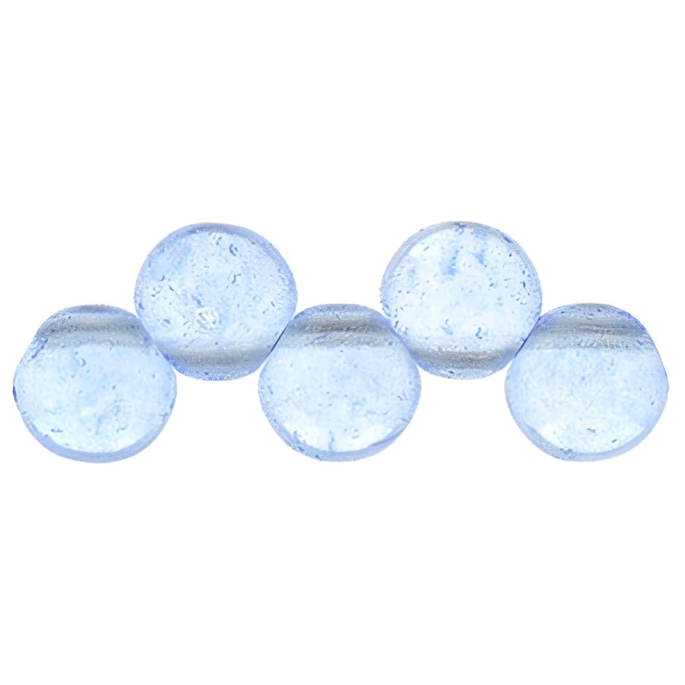 Czech Top Hole Round 6mm ColorTrends: Transparent Airy Blue (25pcs)