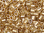 Miyuki 8/0 Inside Color Lined Crystal/Gold Delica Seed Beads, 2.5-Inch Tube
