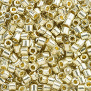 Miyuki 8/0 Delica Seed Beads - Galvanized Silver 2.5-Inch Tube