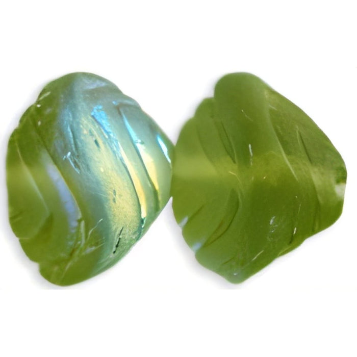 Czech Shell 8 x 7mm Matte - Olivine AB (25pcs)