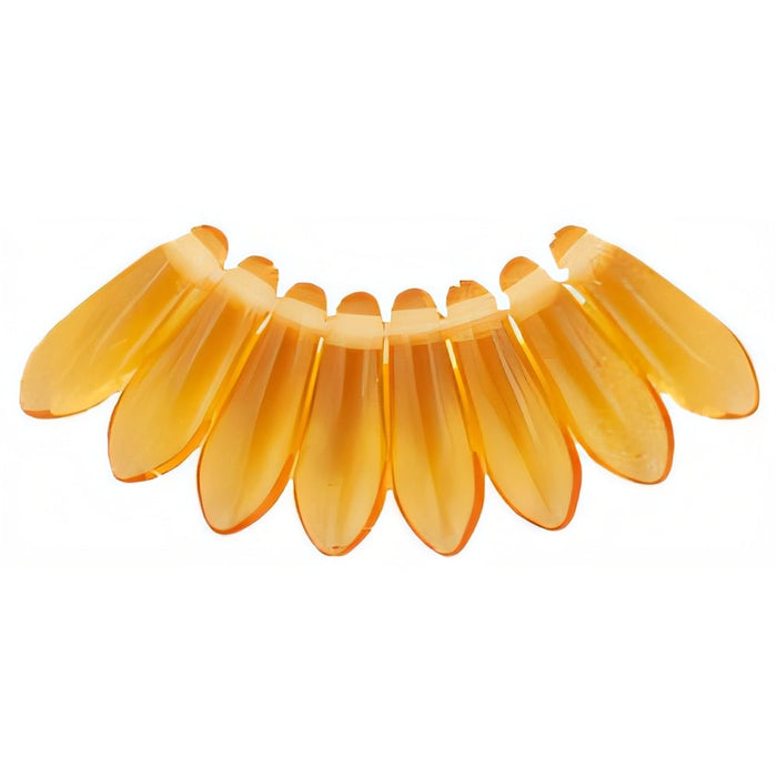 Czech Dagger 10 x 3mm Med Topaz (100pcs)