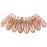 Czech Dagger 10 x 3mm Luster - Transparent Topaz/Pink (100pcs)