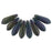 Czech Dagger 10 x 3mm Matte - Iris - Purple (100pcs)