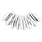 Czech Dagger 10 x 3mm Silver (100pcs)