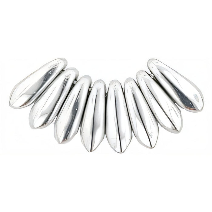 Czech Dagger 10 x 3mm Silver (100pcs)