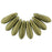 Czech Dagger 10 x 3mm Metallic Suede - Gold (100pcs)