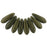 Czech Dagger 10 x 3mm Metallic Suede - Dk Green (100pcs)