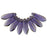Czech Dagger 10 x 3mm Luster Iris - Tanzanite (100pcs)