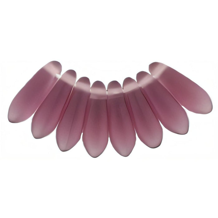 Czech Dagger 10 x 3mm Matte - Amethyst (100pcs)