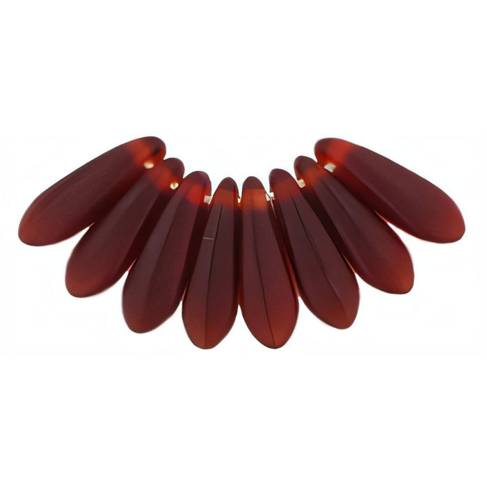 Czech Dagger 10 x 3mm Matte - Garnet (100pcs)