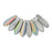 Czech Dagger 10 x 3mm Matte - Crystal - Vitral (100pcs)