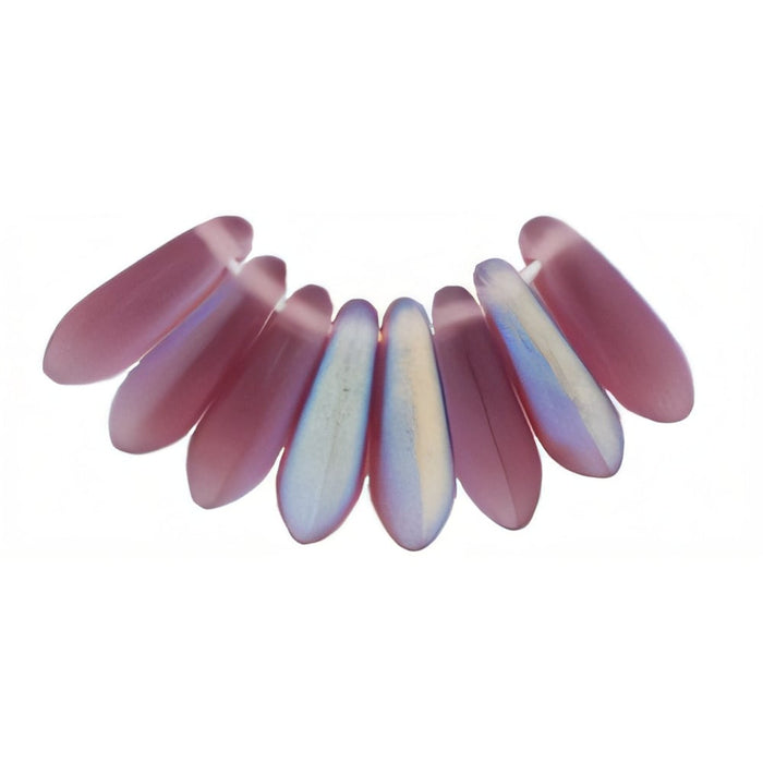 Czech Dagger 10 x 3mm Matte - Amethyst AB (100pcs)